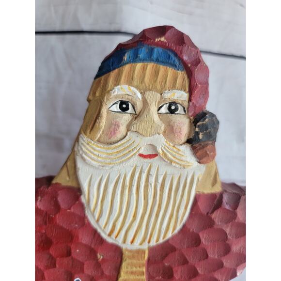 Vintage 11” Hand Carved Star Santa International Christmas Elements Of Folklore - Picture 6 of 8